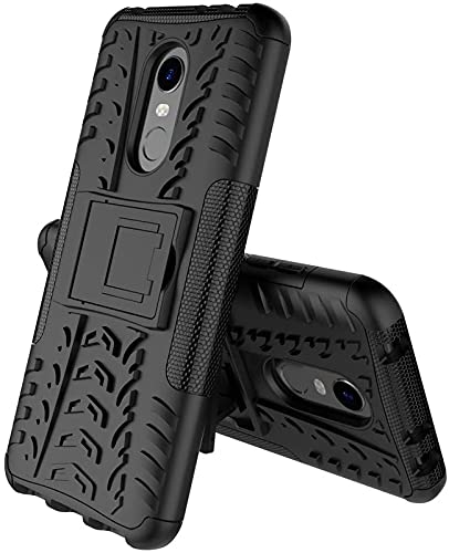 Mi Redmi Note 5 / 5 plus Shockproof Hybrid Kickstand Back Cover Defender Cover  - Black