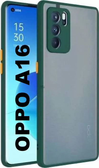 Oppo A16 mobile Back Cover (Smoky)