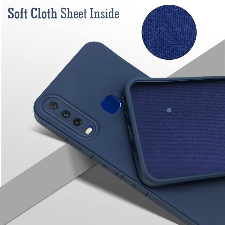 Vivo Y12-Y17-Y15 Back Cover (Silicone + Inner Side Cloth) Soft