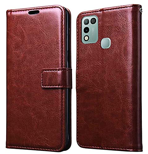 Infinix Hot 10 Play Leather Flip cover