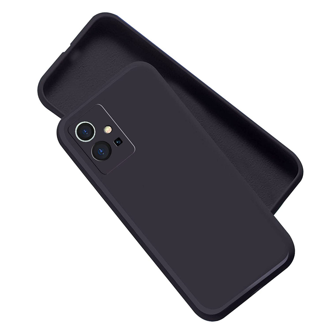 Vivo T1 5G / Y75 (5G) / Y55(5G) / Iqoo Z6 (5G)  Mobile Back Cover (Silicone + Inner Side Cloth)