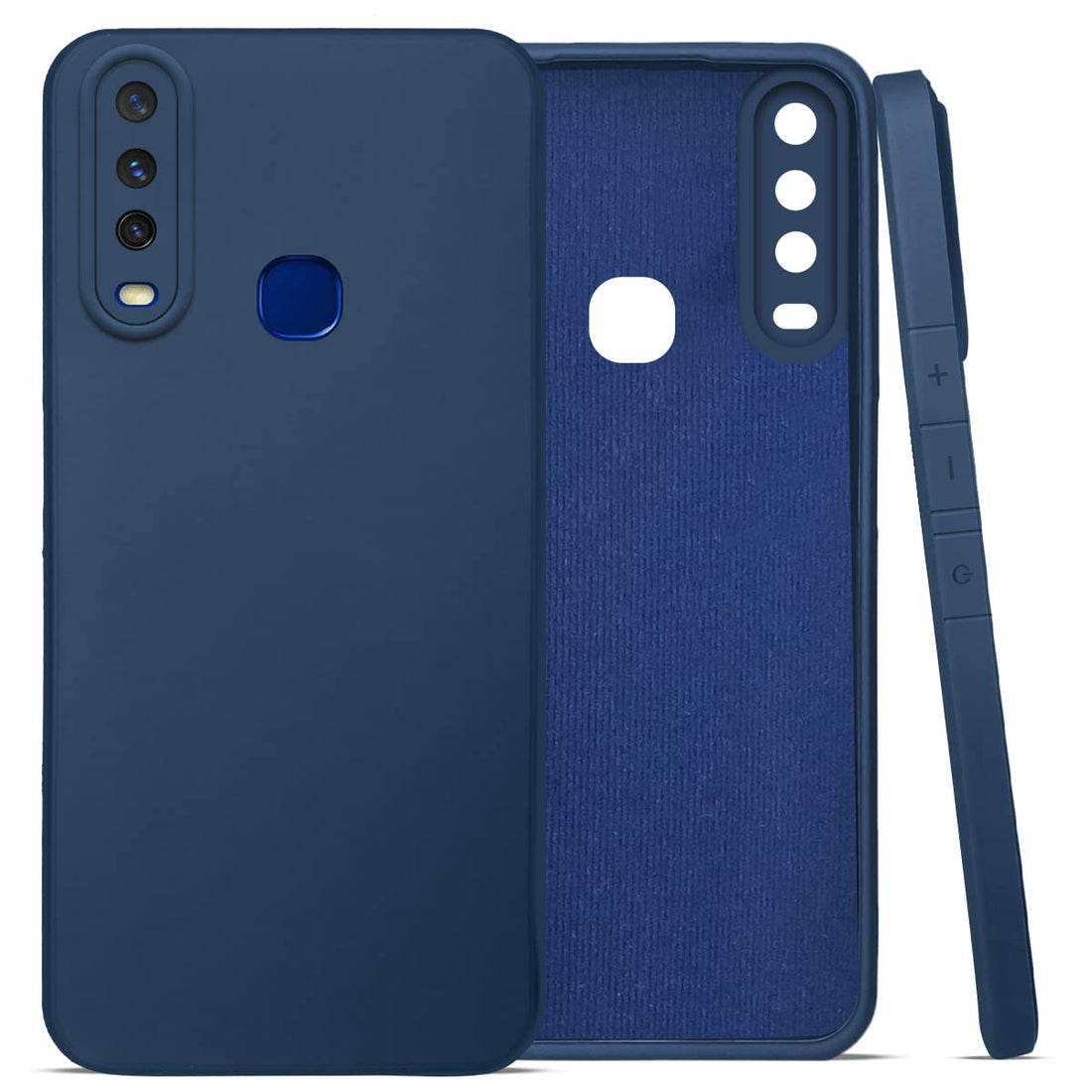 Vivo Y12-Y17-Y15 Back Cover (Silicone + Inner Side Cloth) Soft