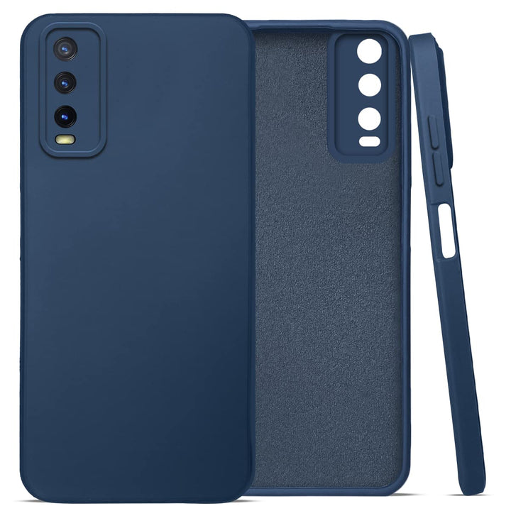 Vivo Y20-Y20i Back Cover (Silicone + Inner Side Cloth) Soft