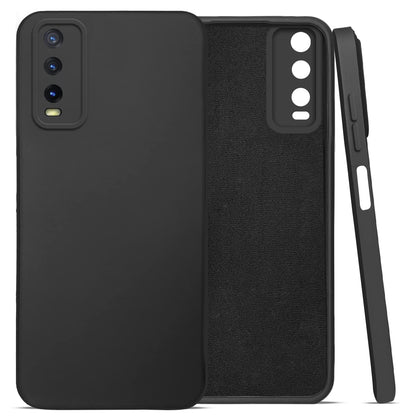 Vivo Y20-Y20i Back Cover (Silicone + Inner Side Cloth) Soft