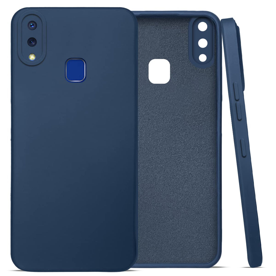 Vivo Y93-Y95-Y91 Back Cover (Silicone + Inner Side Cloth) Soft