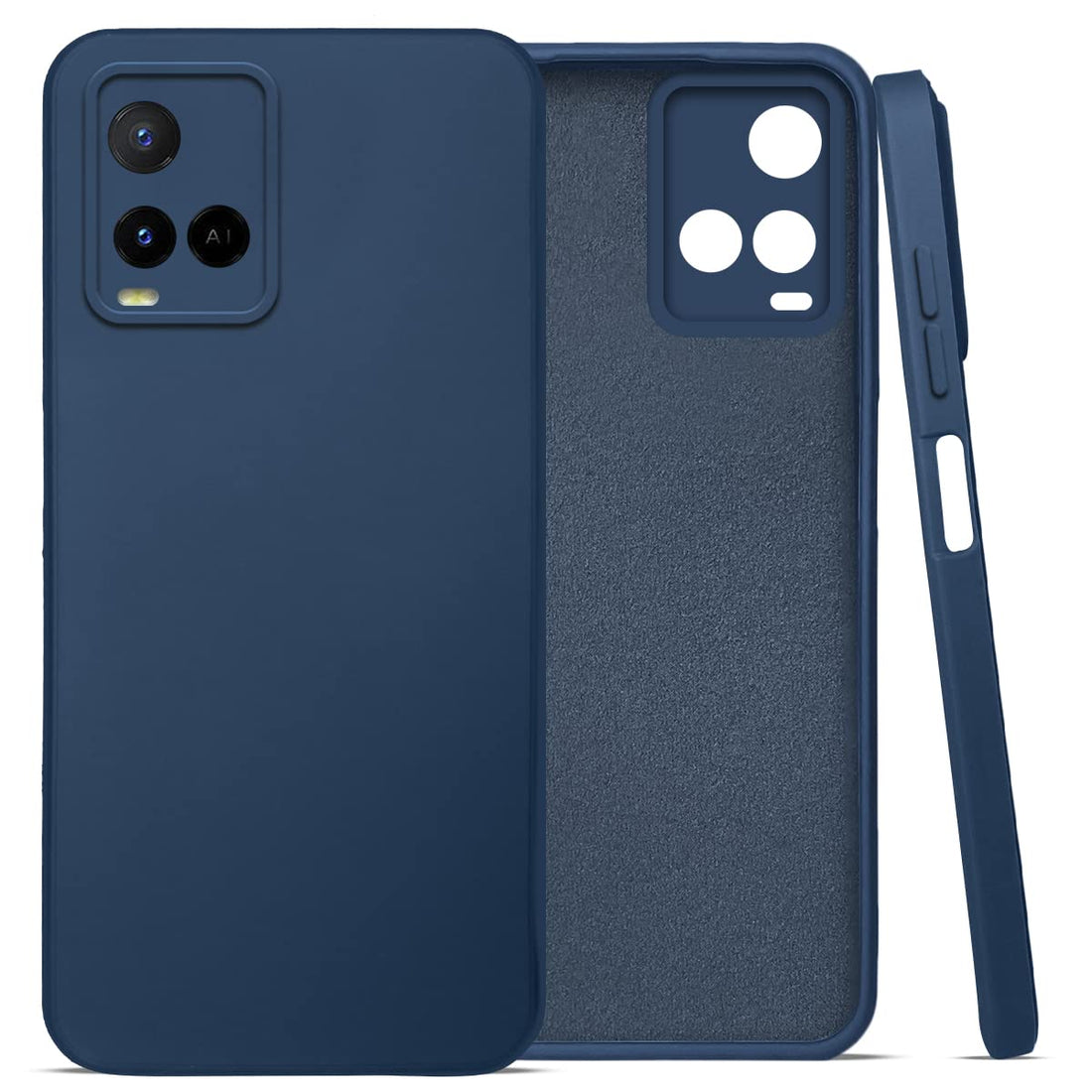 Vivo Y21-Y33S Back Cover (Silicone + Inner Side Cloth) Soft