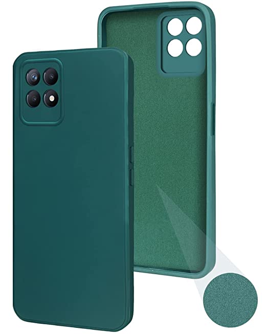 Realme 8I Back Cover (Silicone + Inner Side Cloth) soft