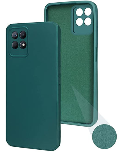 Realme 8I Back Cover (Silicone + Inner Side Cloth) soft