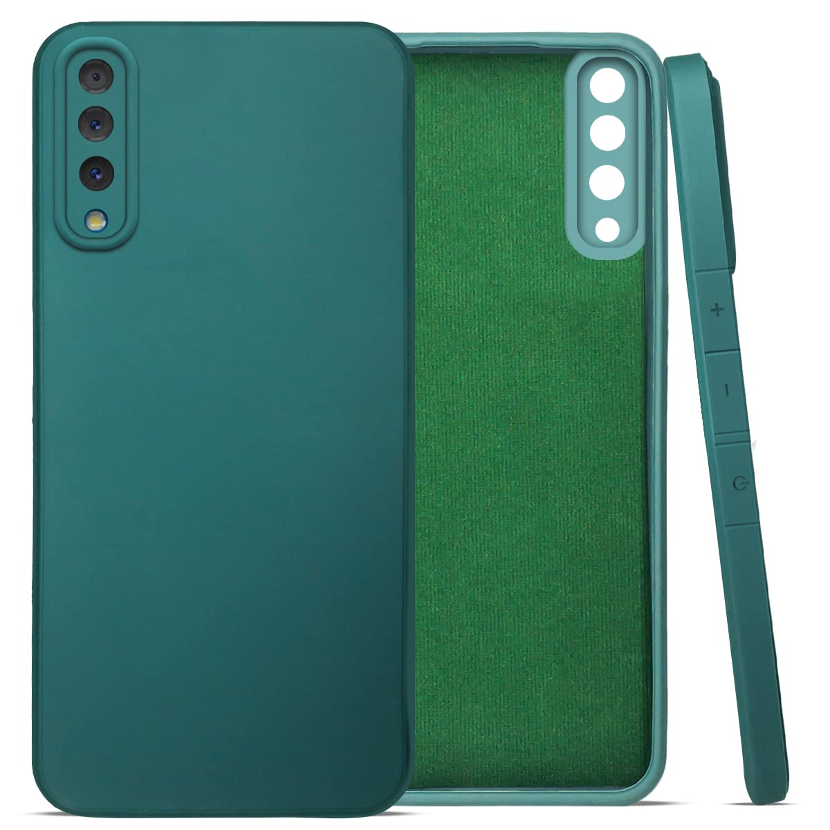 Samsung Galaxy A50-A50s Back Cover (Silicone + Inner Side Cloth)