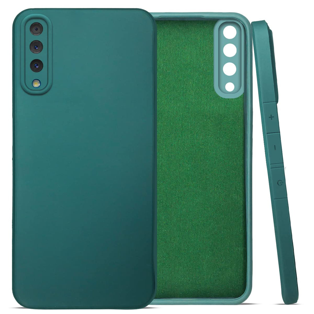 Samsung Galaxy A50-A50s Back Cover (Silicone + Inner Side Cloth) Soft