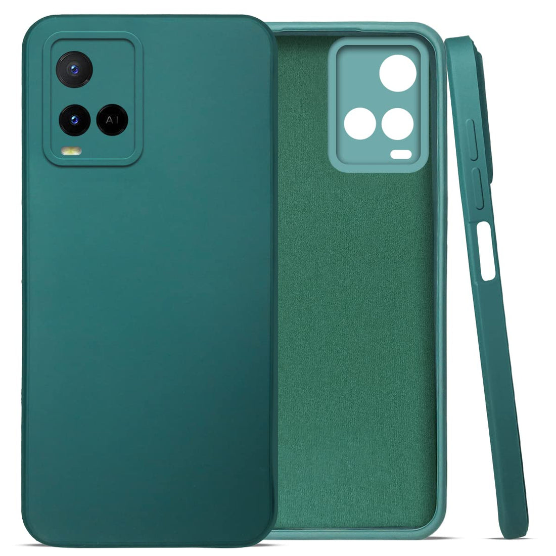 Vivo Y21-Y33S Back Cover (Silicone + Inner Side Cloth) Soft