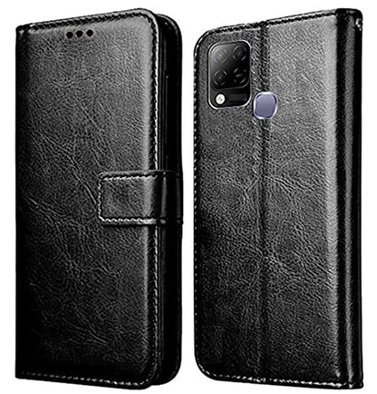 Infinix Hot 10S Leather Flip Cover