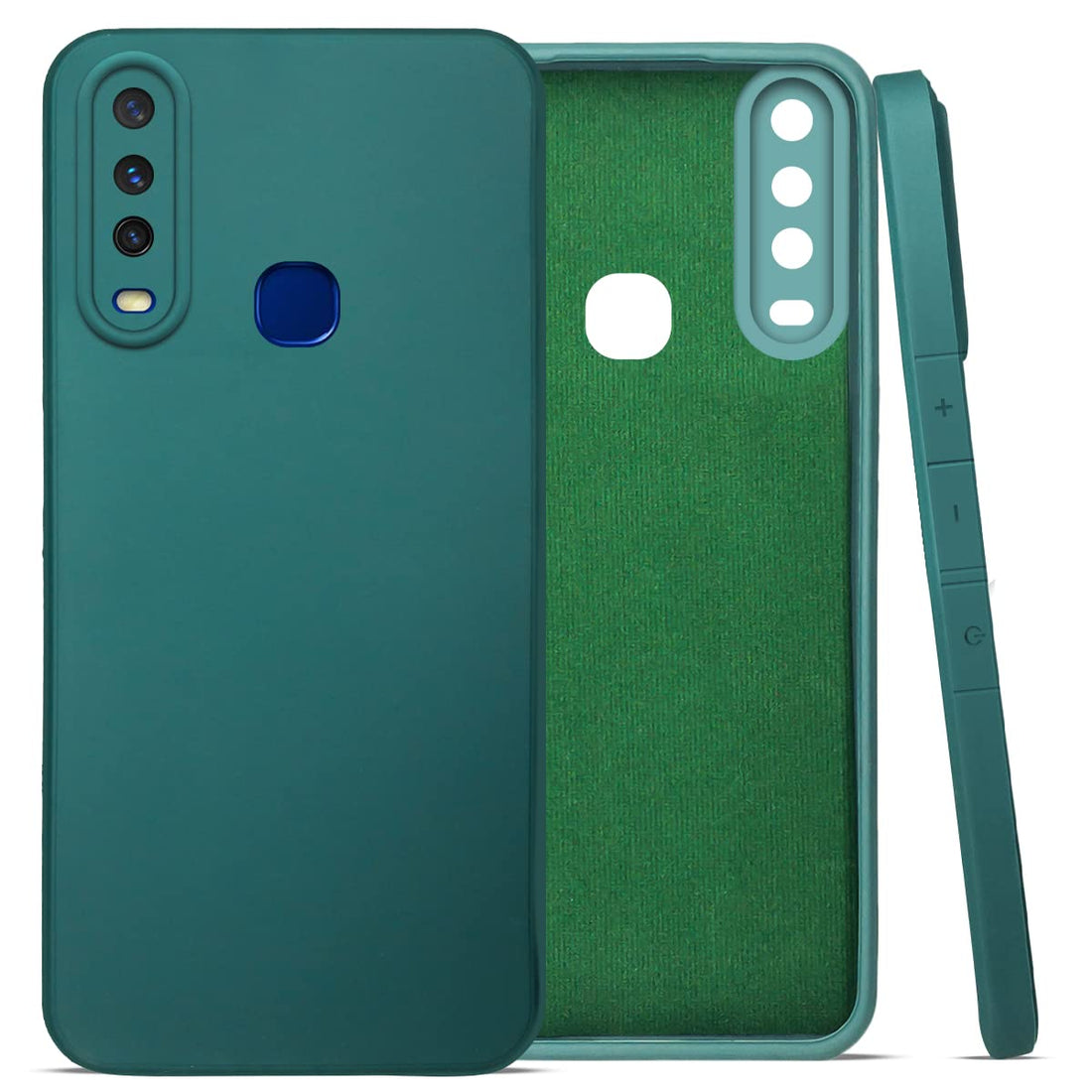 Vivo Y12-Y17-Y15 Back Cover (Silicone + Inner Side Cloth) Soft