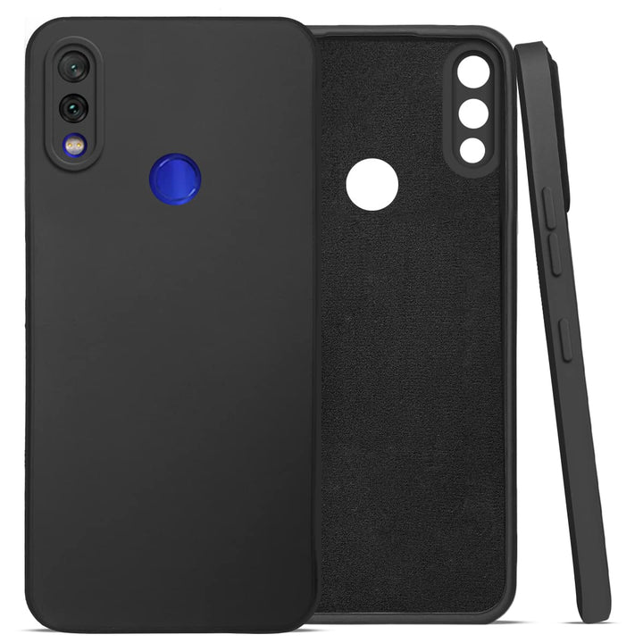 Mi Redmi Note 7 Back Cover (Silicone + Inner Side Cloth) Soft