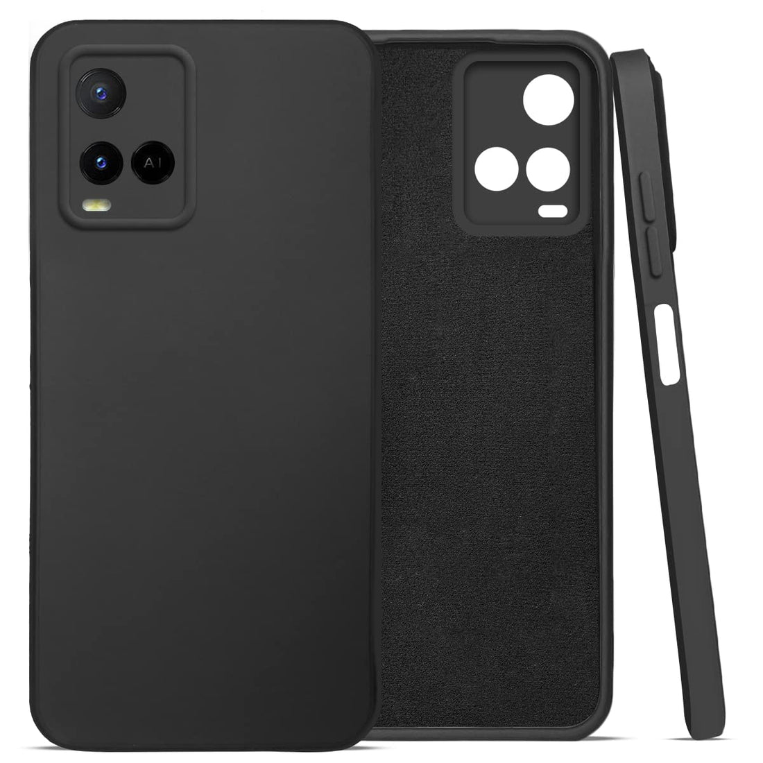 Vivo Y21-Y33S Back Cover (Silicone + Inner Side Cloth) Soft