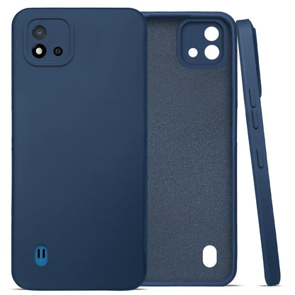 Realme C20 Back Cover (Silicone + Inner Side Cloth) Soft