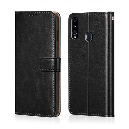 Samsung Galaxy A20S Leather Flip Cover