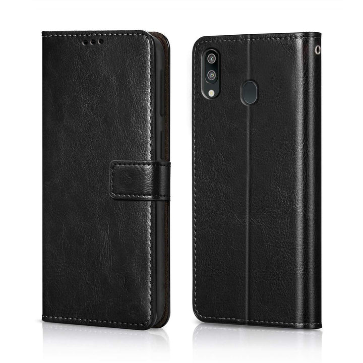 Samsung Galaxy M20 mobile Leather Flip Cover