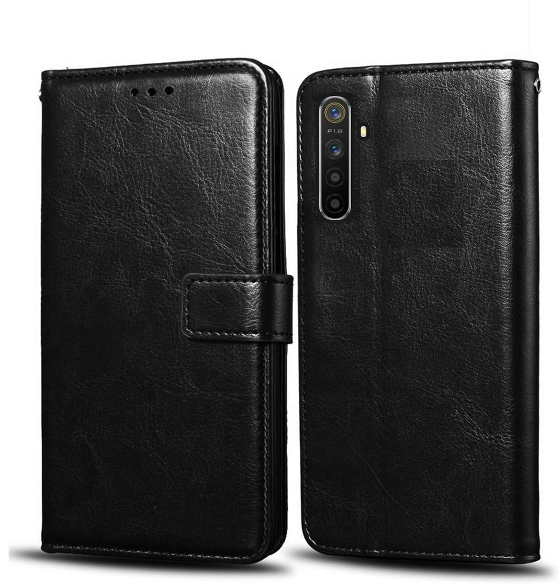 Oppo F15 Flip Leather Cover