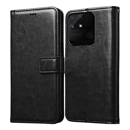 Realme Narzo 50A Leather Flip Cover