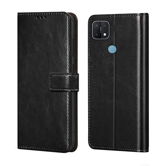 Oppo A15 Leather Flip Cover