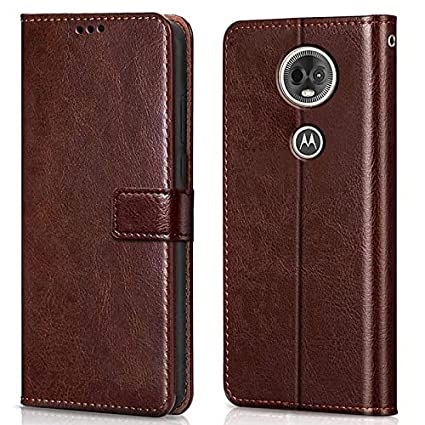 Motorola Moto E5 Plus  Mobile Leather Flip Cover