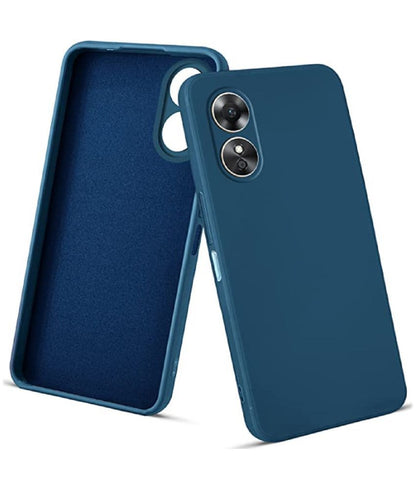 Oppo A17 Back Cover ( Silicone + Cloth) soft