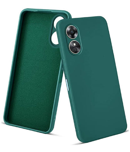 Oppo A17 Back Cover ( Silicone + Cloth) soft